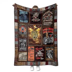 Sforr6m01817885 Yuntu Motorcycle Flannel Fleece Throw Blanket Super Soft Gift For Men Women Riding