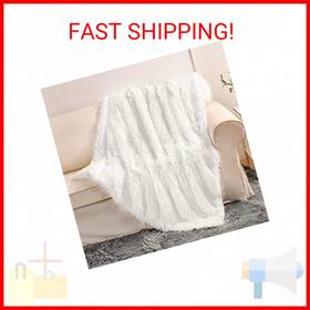 Yusoki 754422879668 Long Faux Fur Throw Blanket For Sofa Couch 2 Layers 2.1lb All Ages Home D