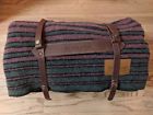 Zb283-50330 Pendleton Wool Picnic Blanket Leather Straps