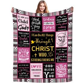 Hvud-cbs4bvyh2njh4 Zcbeq Christian Blanket Inspirational Thoughts Throw Bible Verse Prayers Ge