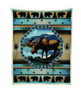 Zeckos Moose Lake Reversible Plush Sherpa Microfiber Throw Blanket 841324106500