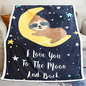 Zevrez 659103890591 Sloth Blanket I Love You To The Moon And Back Gifts For Women G
