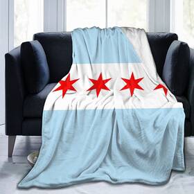 Zjhfsgmy 148621725093 Chicago City Flag Super Soft Warm Fleece Blanket Comfortable Flannel