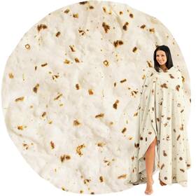 B0d4rcz4z5 Zulay Kitchen Burritos Tortilla Throw Blanket Double Sided 36 Inch Ultra-soft Flannel Adult
