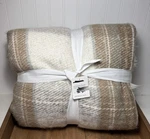 Pottery Barn Stewart Plaid Faux Fur Back Throw 50 60 Neutral. Fixed Price $124.95.