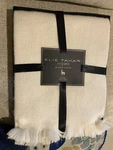 Elie Tahari 100% Alpaca Cream Throw Blanket 50" X 70" # GHM1127 Nib. Fixed Price $149.95.