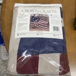 New American 1ST Flag Afghan Throw Blanket 100% Cotton By Crown Crafts. Fixed Price $35.00.