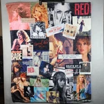Taylor Swift Throw Blanket Album Collage Fleece Small Singer Theme Cozy. Fixed Price $25.99.