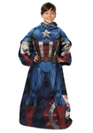 Northwest Comfy Throw Blanket With Sleeves, YOUTH-48 X In, Captain America. Fixed Price $44.19.