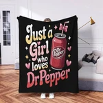 Sweet Cool Girl Retro Soda Fan Gift Flannel Throw Blanket Soft Cozy All Season. Fixed Price $19.88.