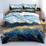 Royal Blue Duvet Cover Set Size Sequin Gold Queen, MARBLE050W. Fixed Price $51.07.