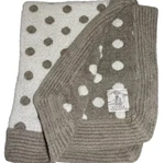 Little Giraffe Dolce Dot Tan Brown White 29X35 Reversible Lovey Baby Blanket. Fixed Price $34.99.