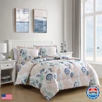 Caribbean Joe Full/queen 3-PIECE Comforter Set Tropical Coastal Beach Design. Fixed Price $148.78.