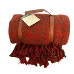 Nwt Threshold Maroon Fringed Throw Blanket Acrylic 50X60 W/ Carry Strap. Fixed Price $25.00.