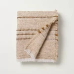 Cozy Stripe Throw Blanket Sour Cream/tan - Hearth & Hand With Magnolia. Fixed Price $15.99.
