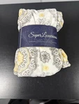 Life Comforts Super Luxurious Plush Throw Blanket 60X70 Gray Yellow Floral. Fixed Price $22.40.