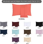 2 Pillowcases Soft Brush Microfiber Fabric King Queen Size Utopia Bedding. Fixed Price $13.32.