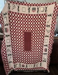 Turtle Creek Woven Throw Afghan Blanket 48" X 60" Ants At Picnic Red Checker. Fixed Price $69.99.