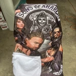 Brand New Sons Of Anarchy Plush Throw. Fixed Price $11.00.