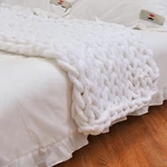 Chunky Throw 48"*71", Hand Knitted Warm Chenille Blanket, .... Fixed Price $83.59.