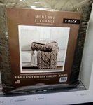 Modern Elegance Cable Knit Sherpa Throw-taupe 2 Pack. Fixed Price $60.00.