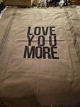Primitives By Kathy Throw - Love You More Fringe Hem Cotton Blend Khaki 60"X53". Fixed Price $48.00.