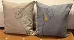 Ellen Degeneres Goat Throw Pillow Ed Gray 19" Down Insert. Fixed Price $68.90.