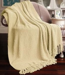 Home Soft Things Throw Blanket Knitted Tweed 50'' X 60'' Light Camel. Fixed Price $40.79.