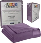 Thermee Micro Flannel Size Blankets, Lightweight All King, Purple. Fixed Price $59.70.