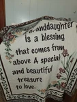 Tapestry Throw Blanket Collections 50X60IN "granddaughter". Fixed Price $12.00.