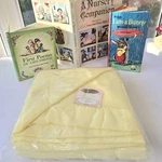 New Vtg Wpl 1675 Beacon Baby Blanket 100% Acrylic Yellow Satin Nylon Trim Nos. Fixed Price $82.47.