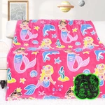 Glow Mermaid Blanket Kids Throw In Dark Girls Gift Soft. Fixed Price $14.42.