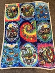 Grateful Dead Spiral Bears Liquid Blue 50 X 60 Fleece Throw Blanket. Fixed Price $24.99.