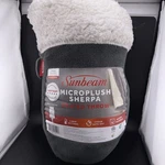 Sunbeam Microplush Reverse Sherpa Heated Throw Blanket 4 Settings 50 X 60. Fixed Price $22.00.