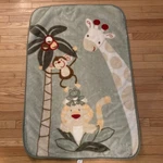 Nojo Plush Jungle Monkey Giraffe Tiger Frog Crib Blanket 30 X 45 Z. Fixed Price $24.95.