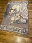 Vintage Ballerina Tapestry Throw Blanket Goodwin Weavers Ballet Pink 68X48. Fixed Price $36.50.