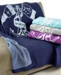 Southern Tide Ocean Crest Purple Sweatshirt Throw. Fixed Price $39.99.