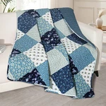 Exclusivo Mezcla 50"X 60" Quilted Throw Inch, Bohemian Patchwork Blue. Fixed Price $45.51.
