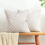 Miulee Pack Of 2 Decorative Burlap Linen Outdoor Throw Pillow Covers Modern F.... Fixed Price $29.35.