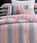 Ralph Lauren Weekend Oakview 3P Queen Duvet Cover Shams Essex Stripe Sunset Red. Fixed Price $229.95.