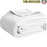Cotton Waffle Weave Blanket Lightweight Breathable Summer Cozy Throw Sofa New. Fixed Price $20.58.