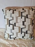 GEOMETRIC(2) Woven Throw Pillow Caramel/ivory/black 18 X. Fixed Price $18.88.