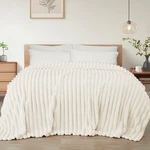 Exclusivo Mezcla Queen Size Flannel Fleece Blanket, Super Soft Striped Jacqua.... Fixed Price $34.81.