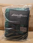Eddie Bauer Home Plaid Throw Blanket Green/black Cotton Blend 50X60 In. Fixed Price $18.00.