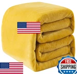 Richave Yellow Fleece Blanket Dual-size 90X90 Warm Soft Throw All Seasons. Fixed Price $44.75.