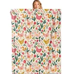 Miepos Farm Chicken Floral Throw Blanket, 50X60IN, Soft, Lightweight Flannel,.... Fixed Price $39.53.
