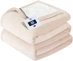 Sealy Electric Blanket Twin Size, Flannel & Sherpa Heated With 10 Heatin. Fixed Price $46.00.
