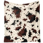 Yiyhuxf Cow Print Blanket Animal Brown Black Milky White Faux Fur Medium,. Fixed Price $21.82.