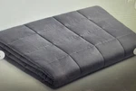 Lnm Deluxe 12LB Quilted Weighted Blanket Bedding Open Box Twin Grey. Fixed Price $44.91.