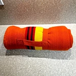 World Market Multicolored Striped Picnic Beach Stadium Blanket Cotton 60X60 Oran. Fixed Price $19.99.